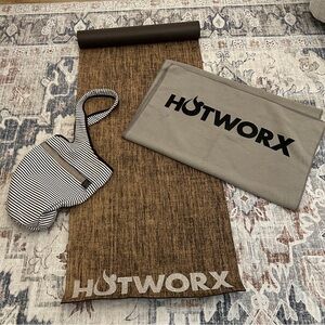 Gently used HOTWORX mat and towel in addition to mat bag.